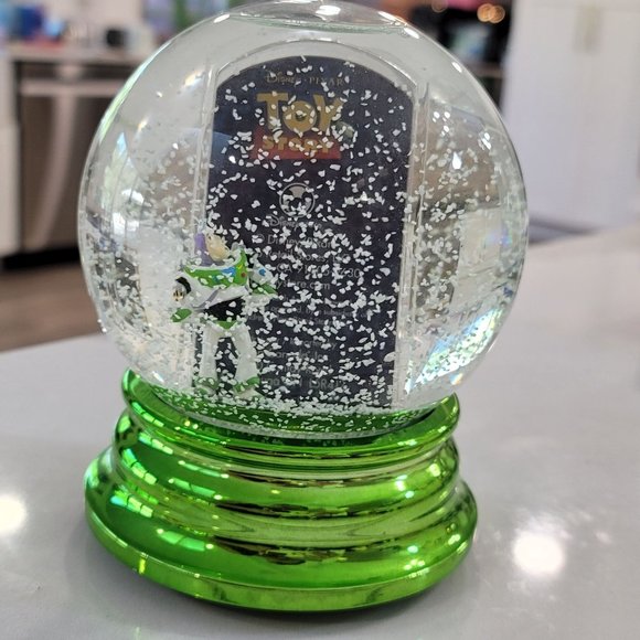 Disney NWT Toy story Buzz Lightyear photo snow globe metallic green outer space - Picture 2 of 14